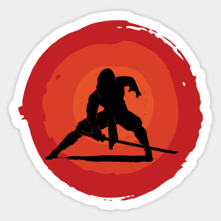 Ninja Sunset Sticker